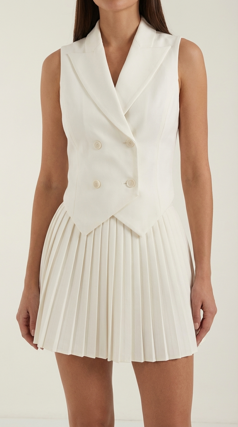 Kimberra - Elegantes Blazer Weste Rock Set
