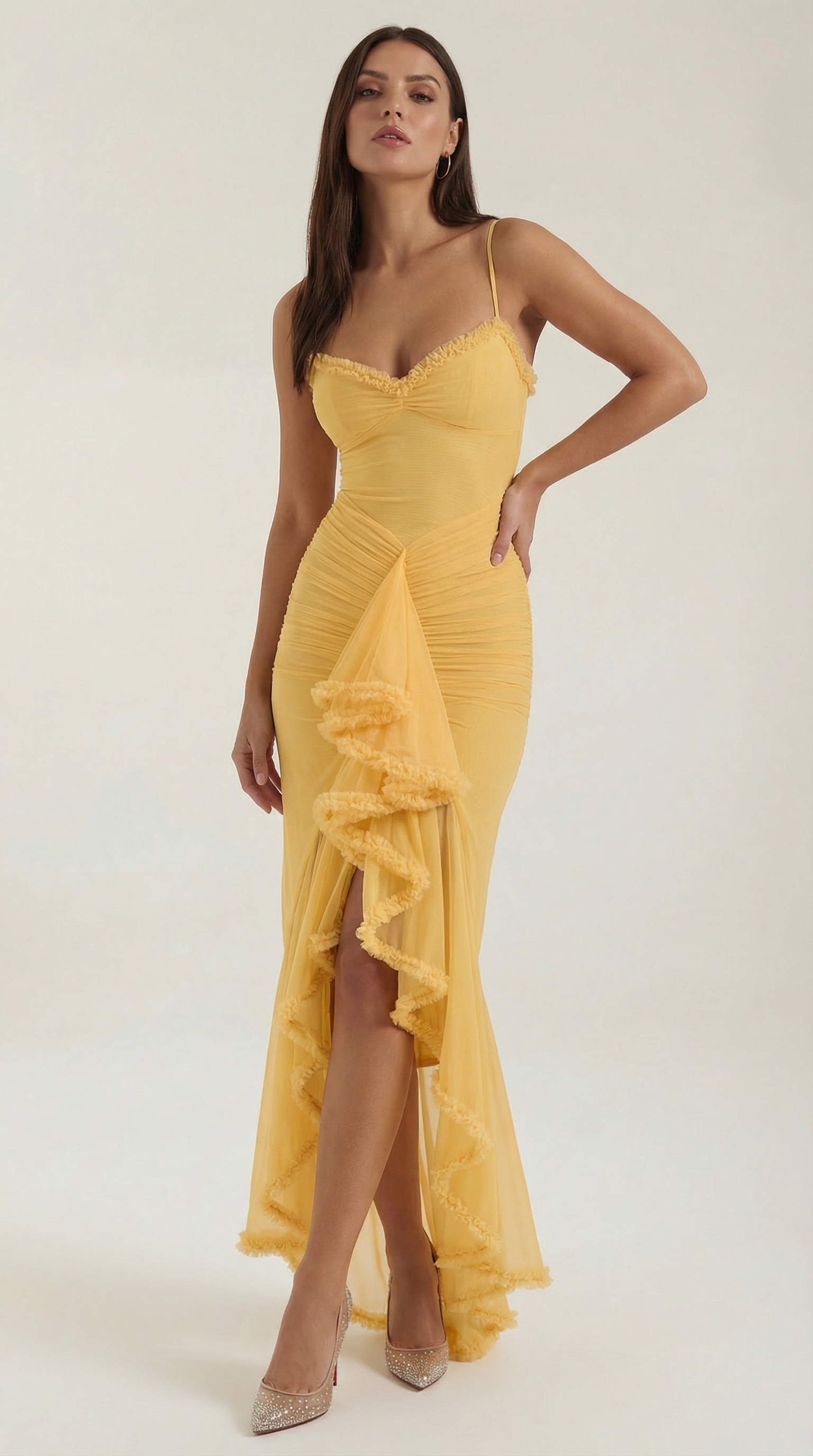 Elarisse - Plynulé maxi večerní šaty elegantní