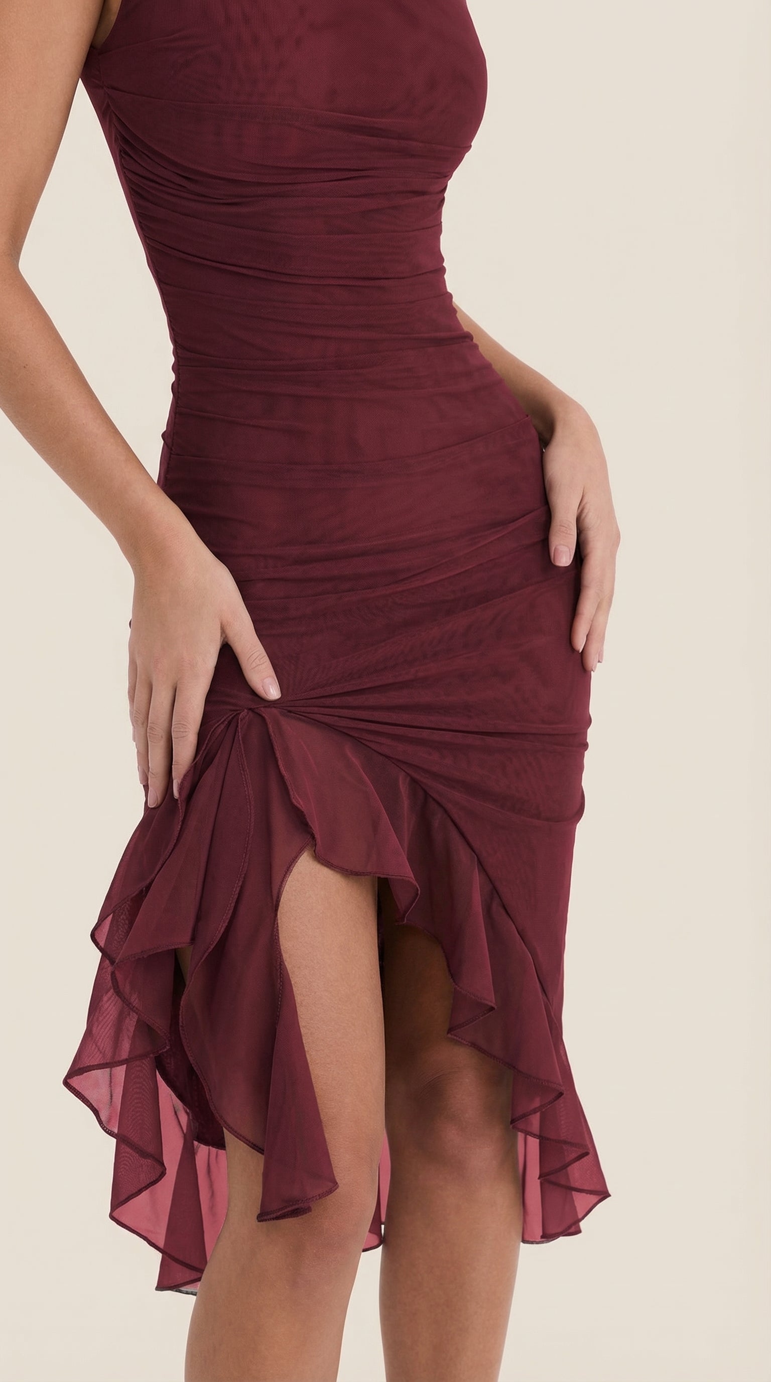 Ramora - Midi Dress with Ruffles