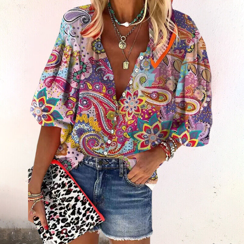 Eliza - Blusa de verano con estampado
