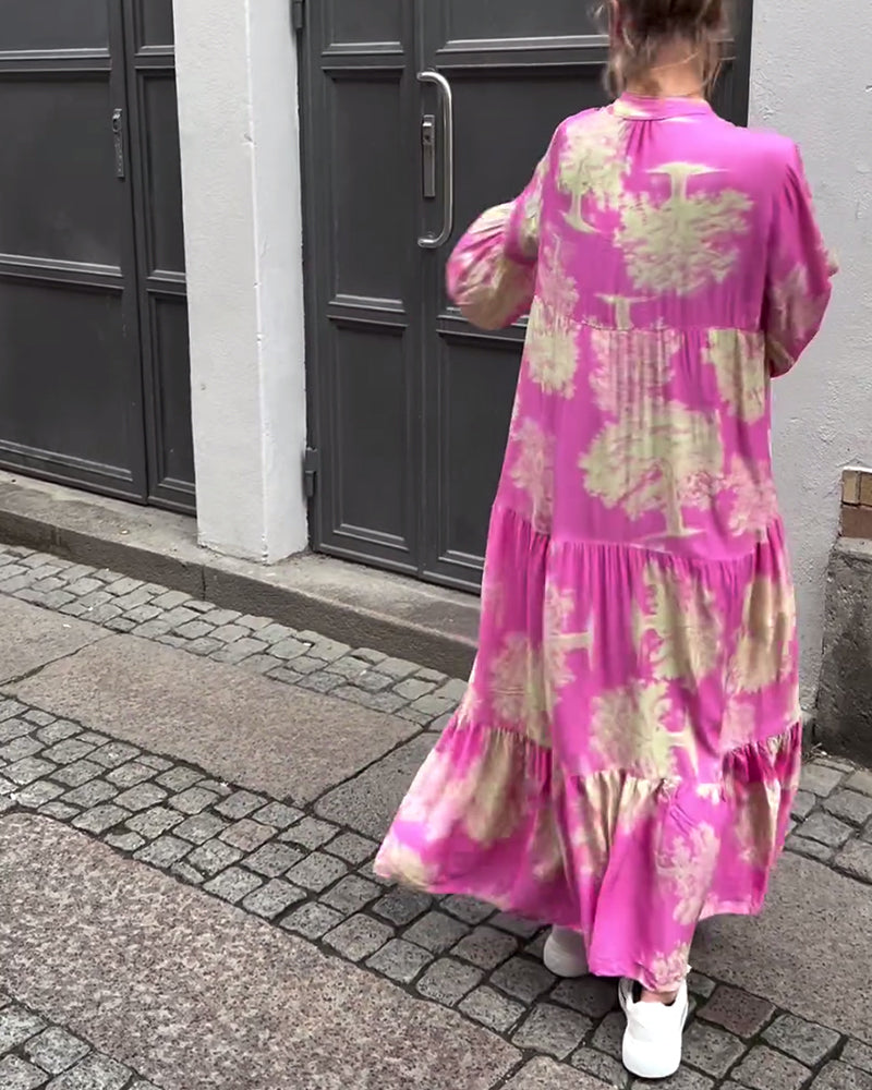 Elise - Hosszú ruha virágmintával