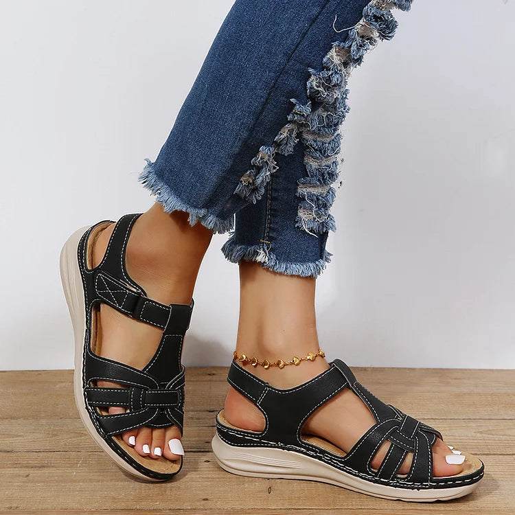 Laird - Orthopädische Leder Sandalen Vintage Stil