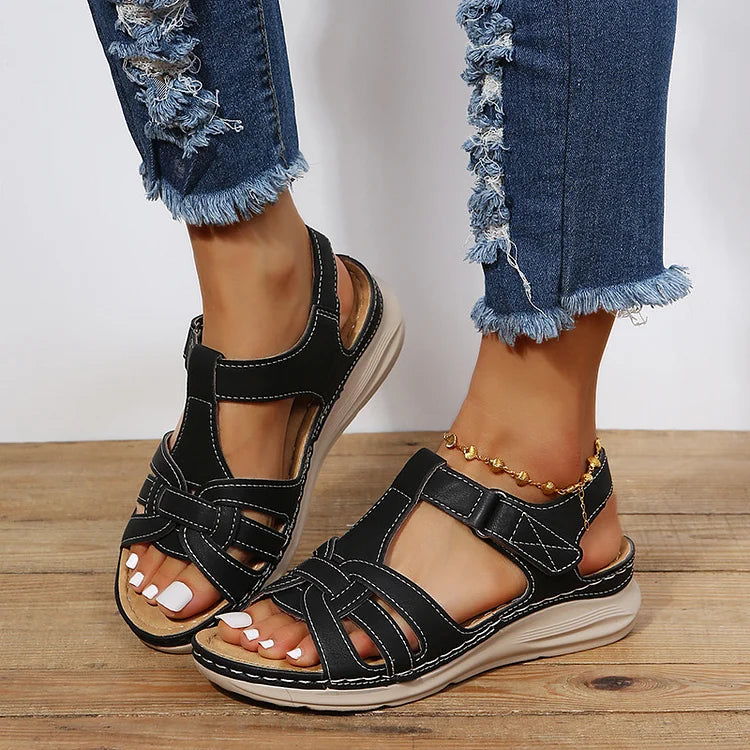 Laird - Orthopädische Leder Sandalen Vintage Stil