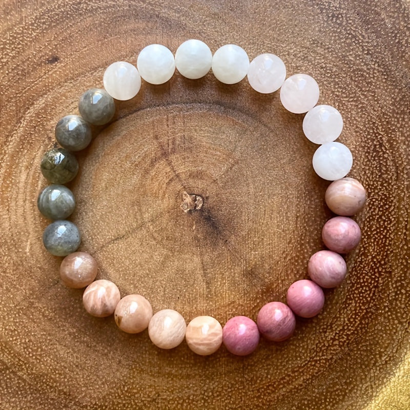 Clarisse - Rosenquarz Perlenarmband