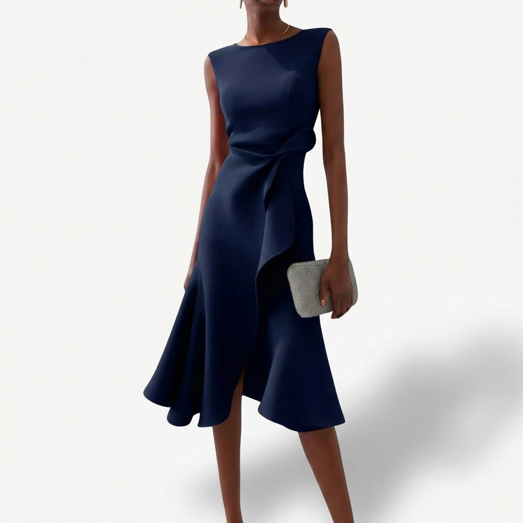 Agurelle - Vestido midi asimétrico para mujer