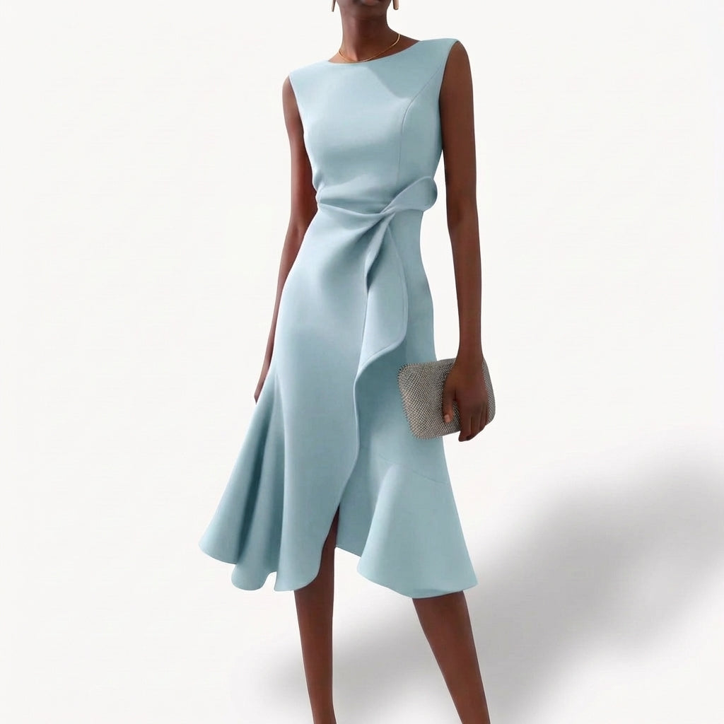 Agurelle - Vestido midi asimétrico para mujer