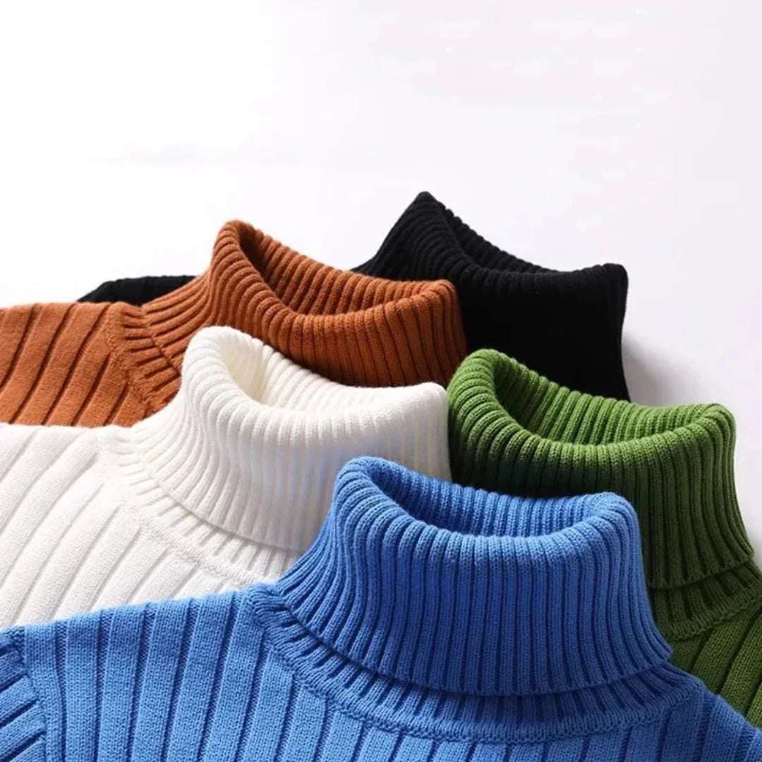 Herren Rollkragenpullover Gerippt | Warm