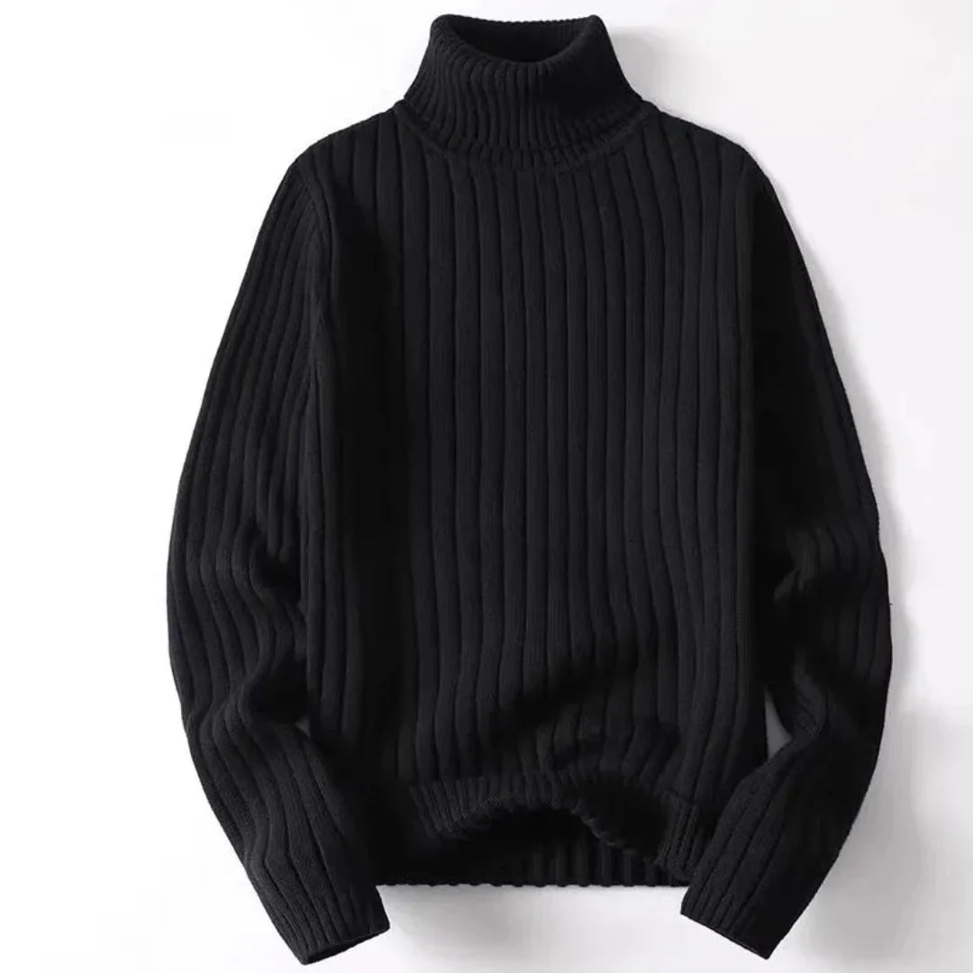 Herren Rollkragenpullover Gerippt | Warm