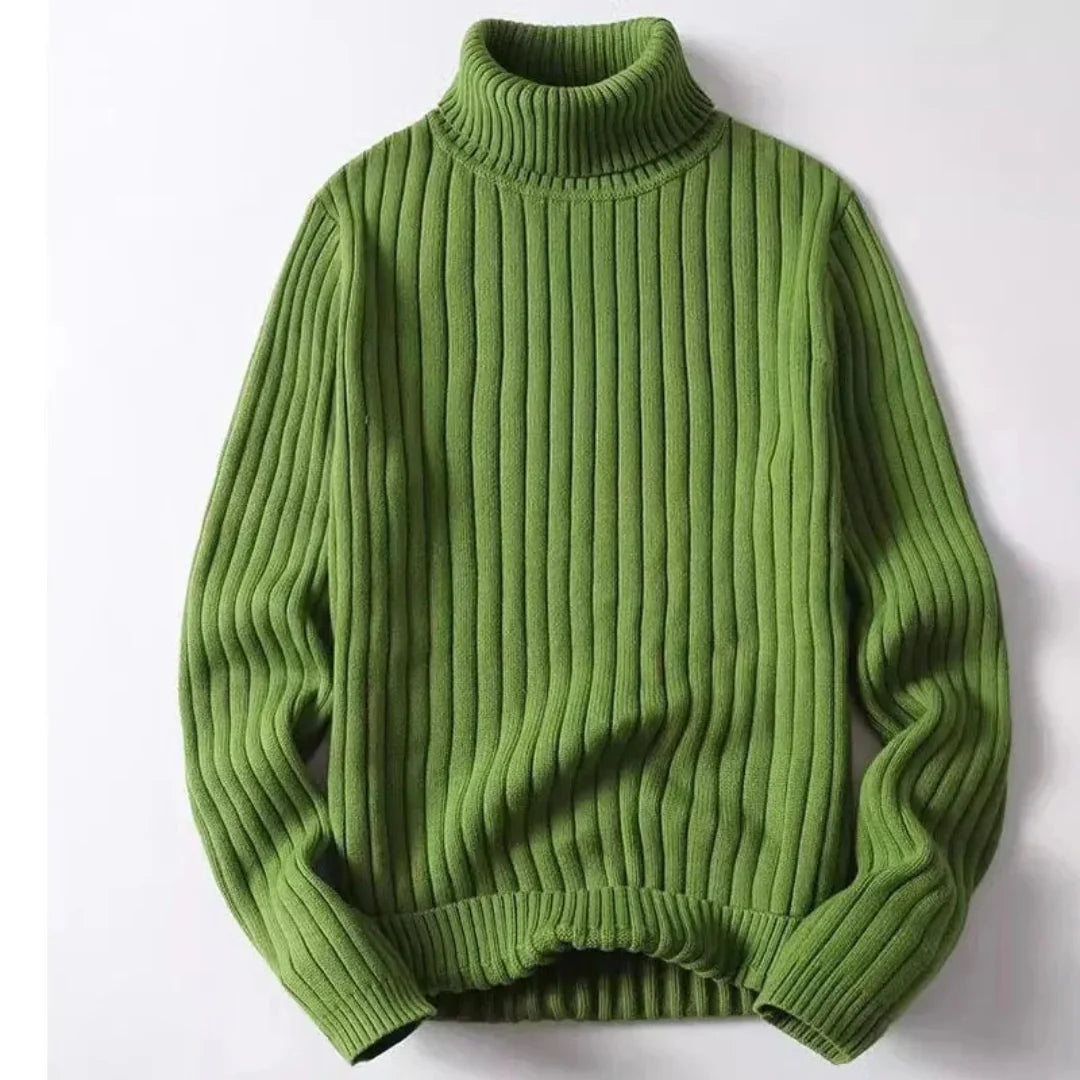 Herren Rollkragenpullover Gerippt | Warm