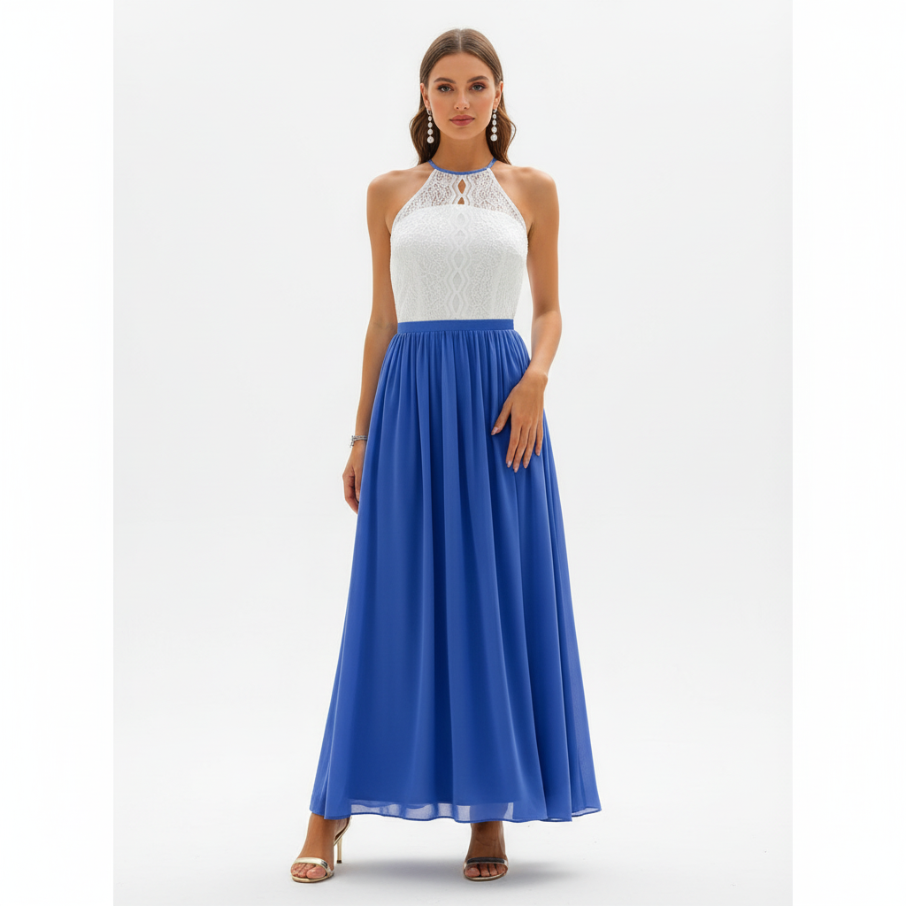 Avira – Vestido maxi plisado para mujer para invitadas de boda