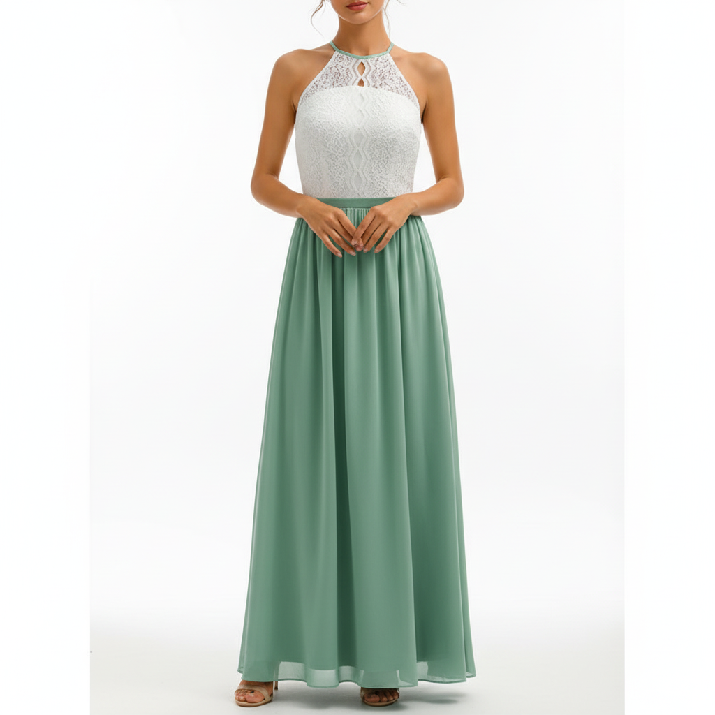 Avira – Vestido maxi plisado para mujer para invitadas de boda