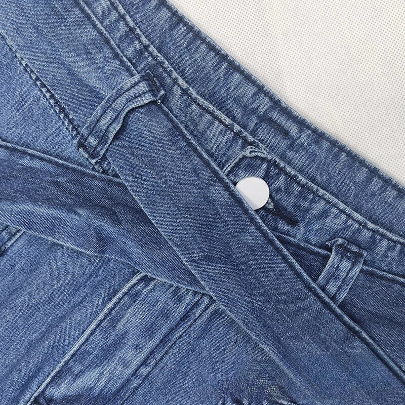 Baggy Jeans Für Damen Mit Hohem Bund Und Bindegürtel | Weit