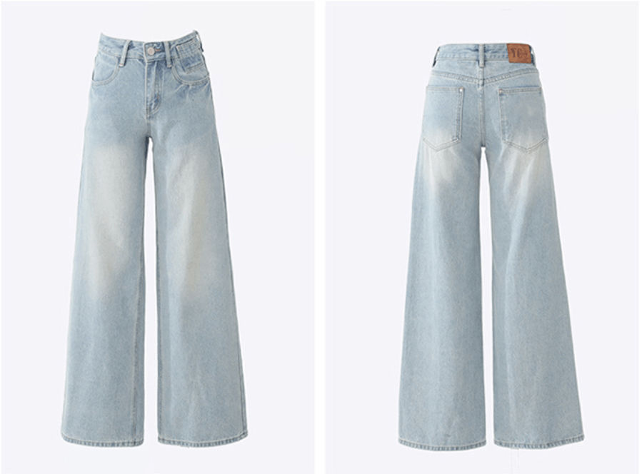 Baggy Jeans Für Damen Mit Hohem Bund Und Weitem Bein | Lang