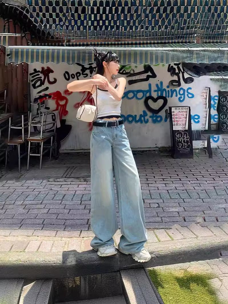 Baggy Jeans Für Damen Mit Hohem Bund Und Weitem Bein | Lang