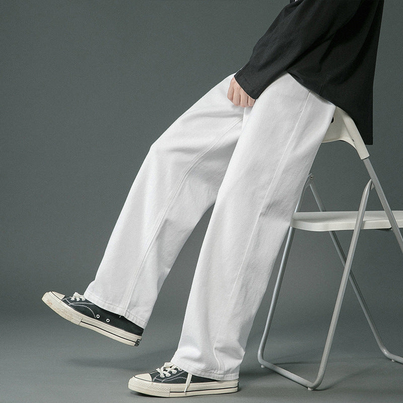 Baggy Jeans Für Herren Mit Breitem Bein Und Hohem Bund | Locker