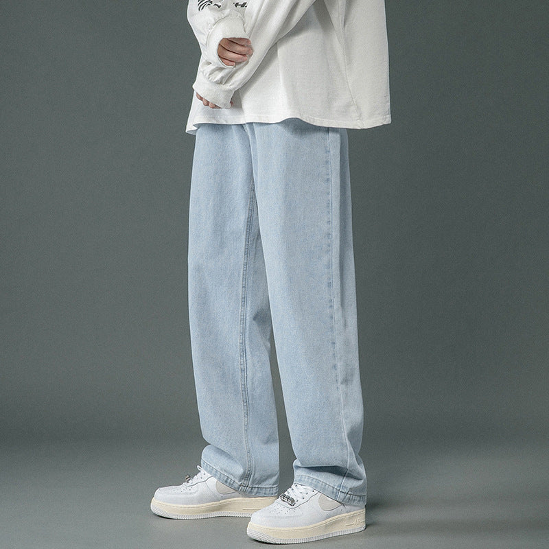 Baggy Jeans Für Herren Mit Breitem Bein Und Hohem Bund | Locker