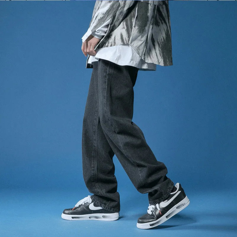 Baggy Jeans Für Herren Mit Hohem Bund Und Weitem Bein | Leicht