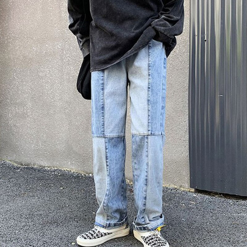 Baggy Jeans Für Herren Mit Patch-Design Und Weitem Bein | Street