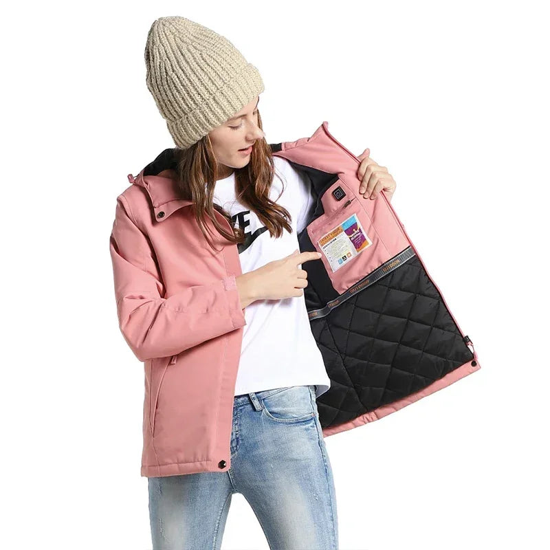 Beheizbare Jacke Fur Damen Mit Kapuze Und Innenfutter | Winter