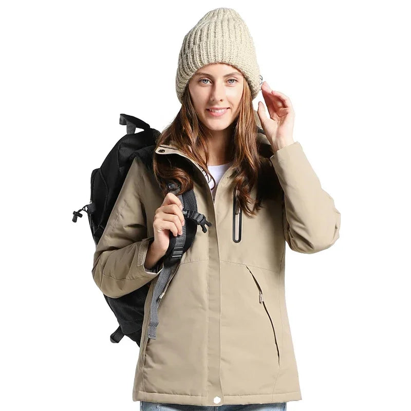 Beheizbare Jacke Fur Damen Mit Kapuze Und Innenfutter | Winter