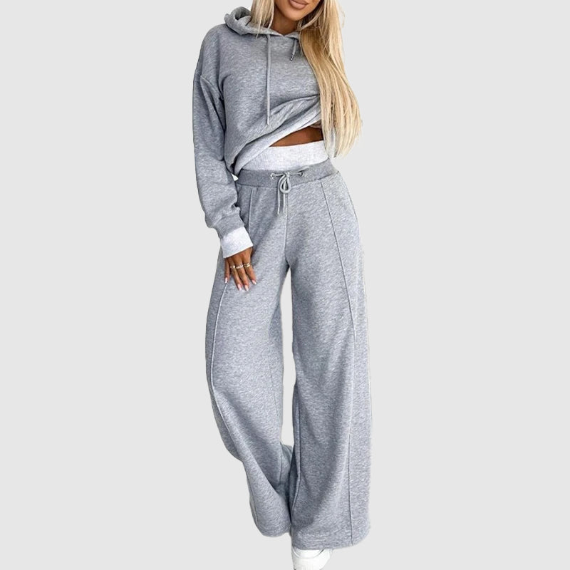 Bequemes Damen Set Mit Hoodie & Hose | Twin