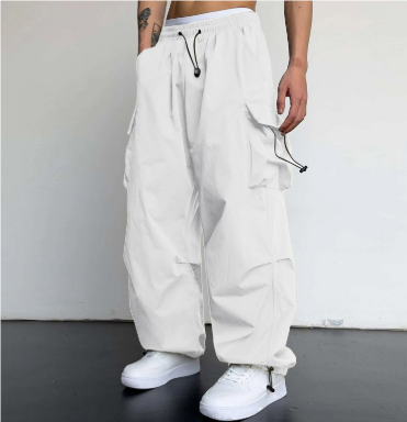 Cargo Baggy Hose Für Herren Mit Kordelzug Und Taschen | Leicht
