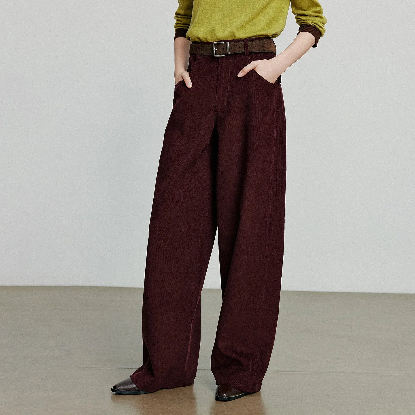 Cordhose Damen High Waist | Weite Passform