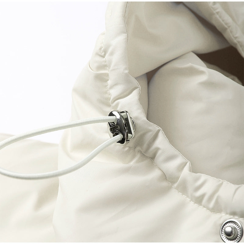 Manteau en duvet long femme avec boutons-pression | Hiver
