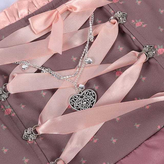 Damen Ärmelloses Dirndl Mit Stickerei Oktoberfest | Midi