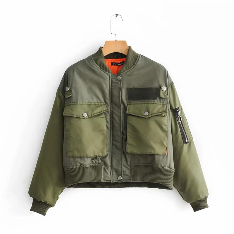 Damen Bomberjacke Mit Taschen | Übergangsjacke