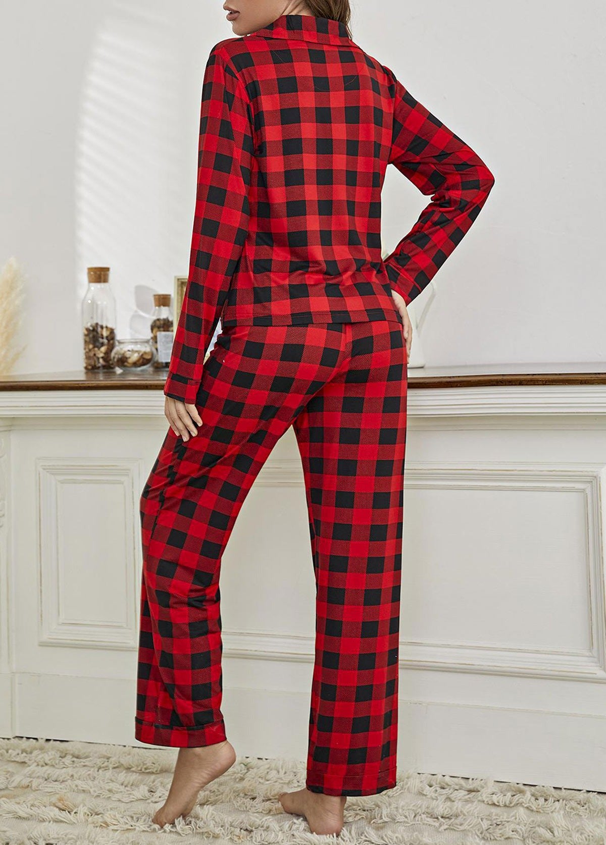 Damen Christmas Pyjama Zweiteiler Mit Hose Und Oberteil | Festlich