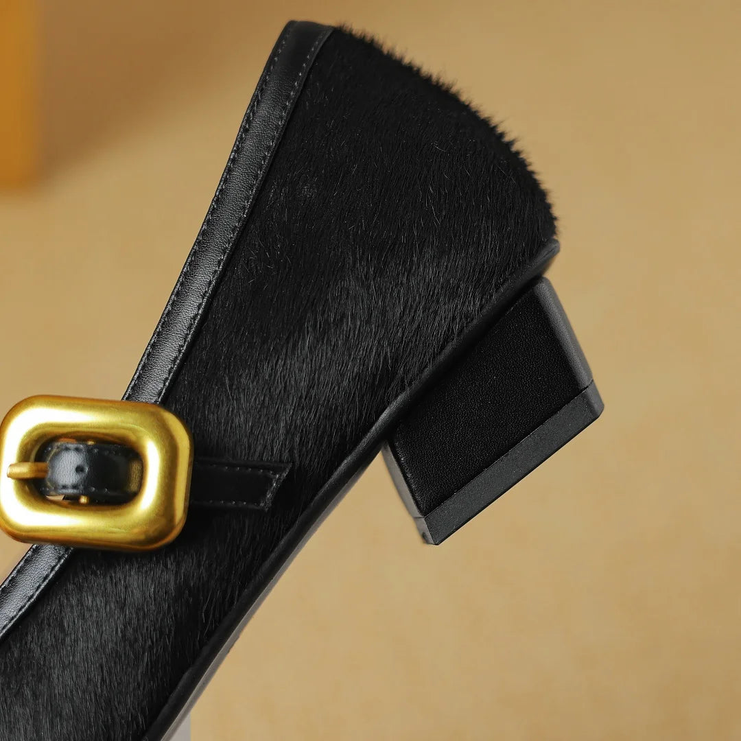 Damen-Dirndl-Ballerinas Mit Quadratischer Spitze | Oktoberfest