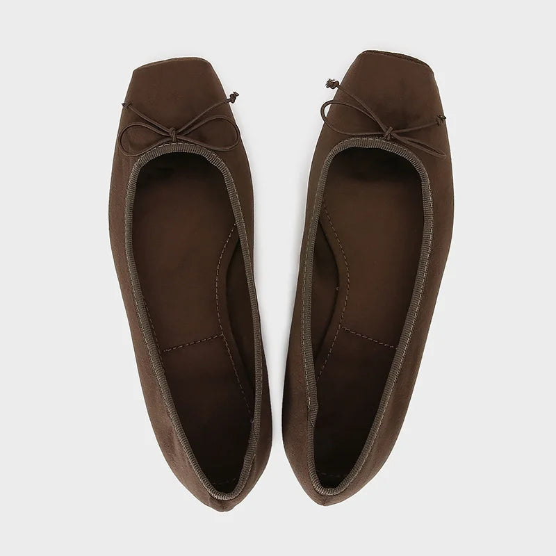 Damen Dirndl Ballerinas Quadratische Spitze Mit Schleife | Oktoberfest