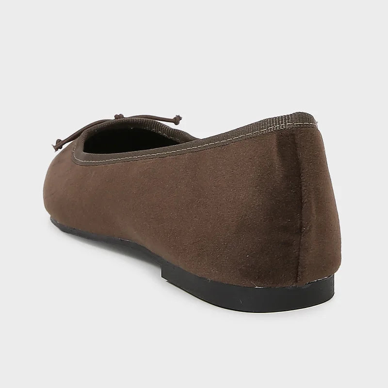 Damen Dirndl Ballerinas Quadratische Spitze Mit Schleife | Oktoberfest