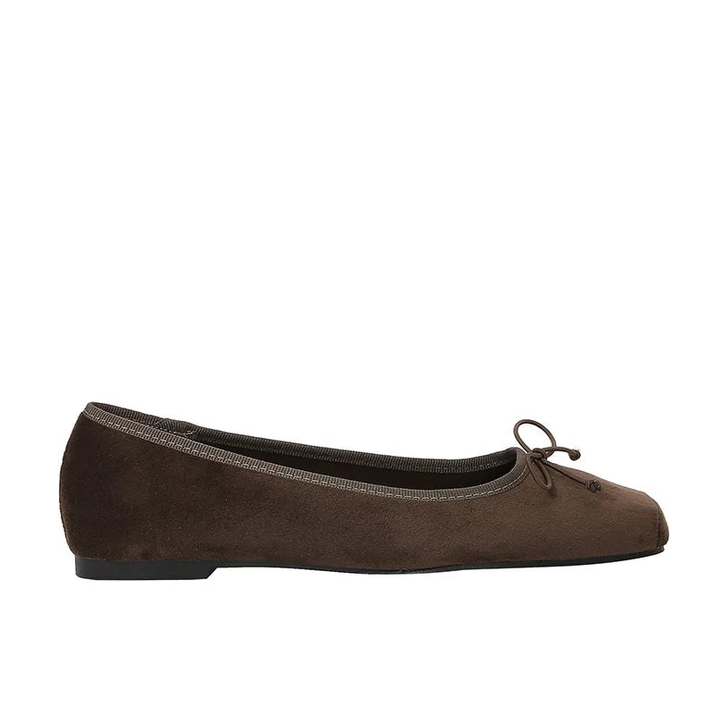 Damen Dirndl Ballerinas Quadratische Spitze Mit Schleife | Oktoberfest
