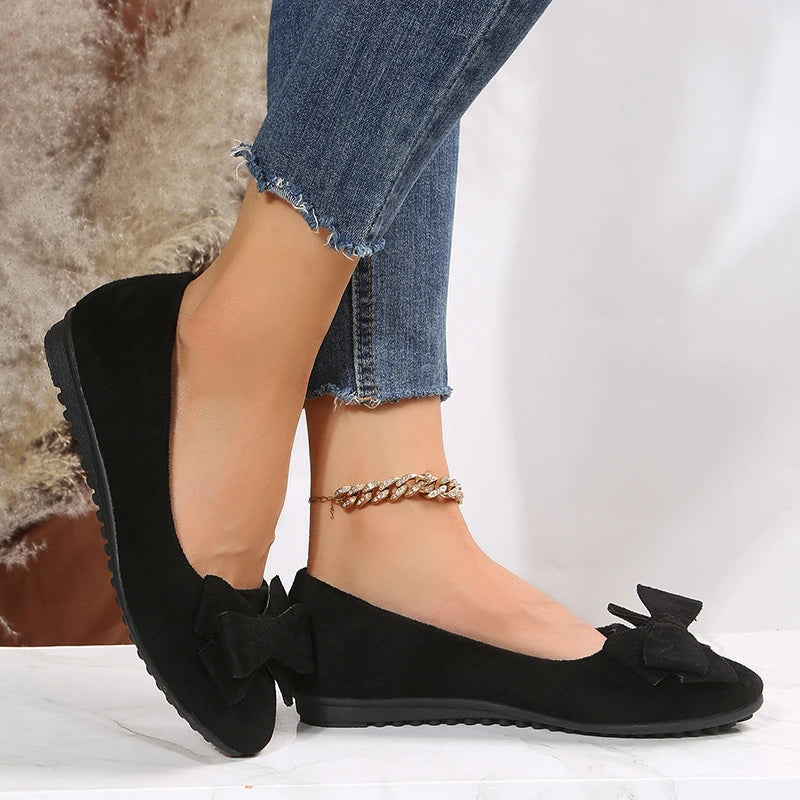 Damen Dirndl Ballerinas mit runder Spitze | Oktoberfest