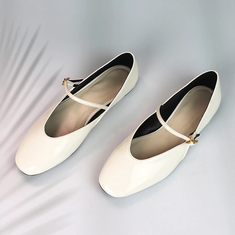 Damen Dirndl Ballerinas mit runder Spitze | Oktoberfest