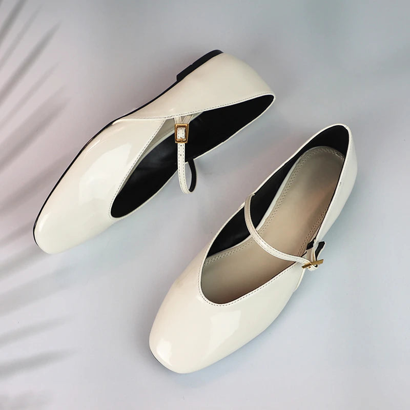 Damen Dirndl Ballerinas mit runder Spitze | Oktoberfest