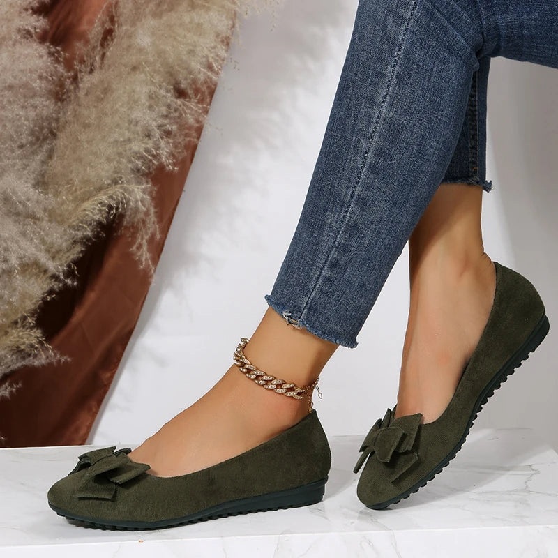 Damen Dirndl Ballerinas mit runder Spitze | Oktoberfest