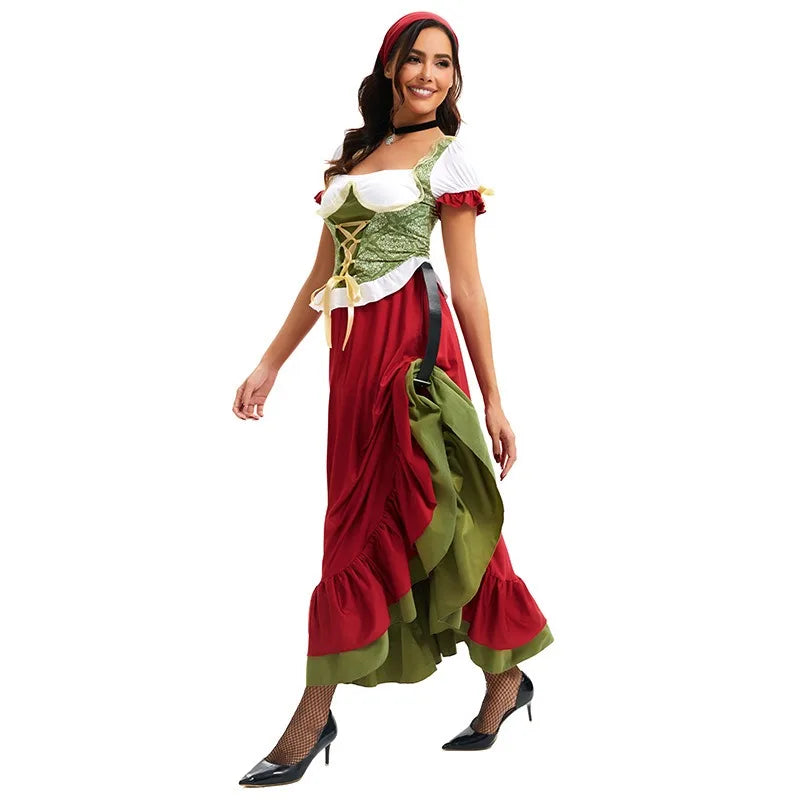 Damen Dirndl Kleid Mit Mieder Und Schürze | Oktoberfest