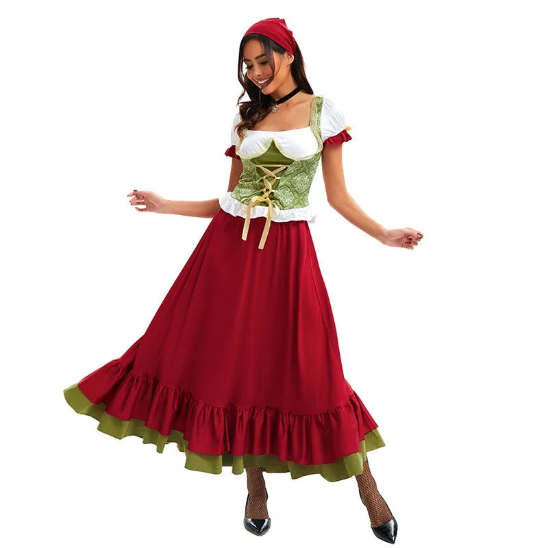 Damen Dirndl Kleid Mit Mieder Und Schürze | Oktoberfest