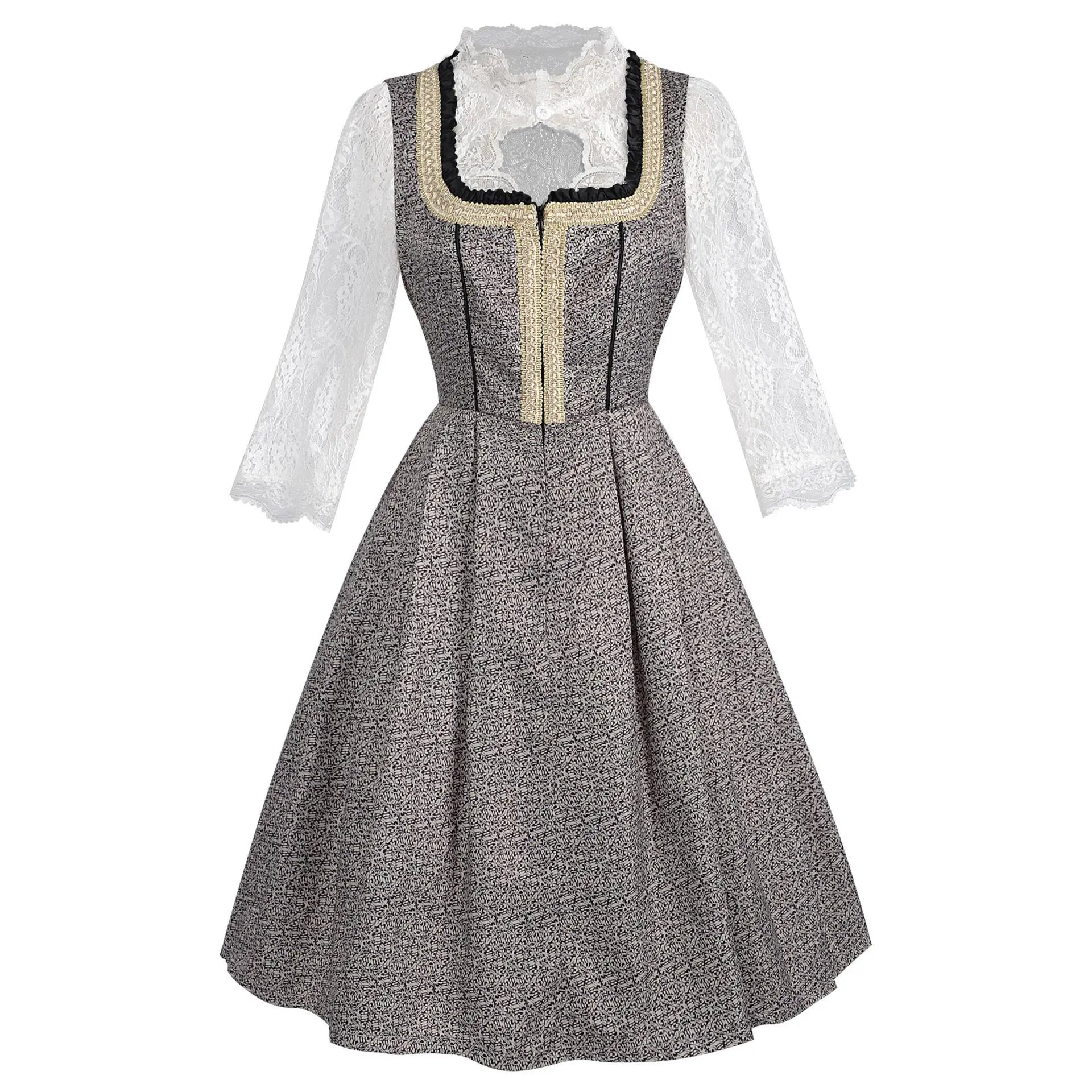 Damen Dirndl Mit 3/4-Arm Bluse Und Schürze | Oktoberfest
