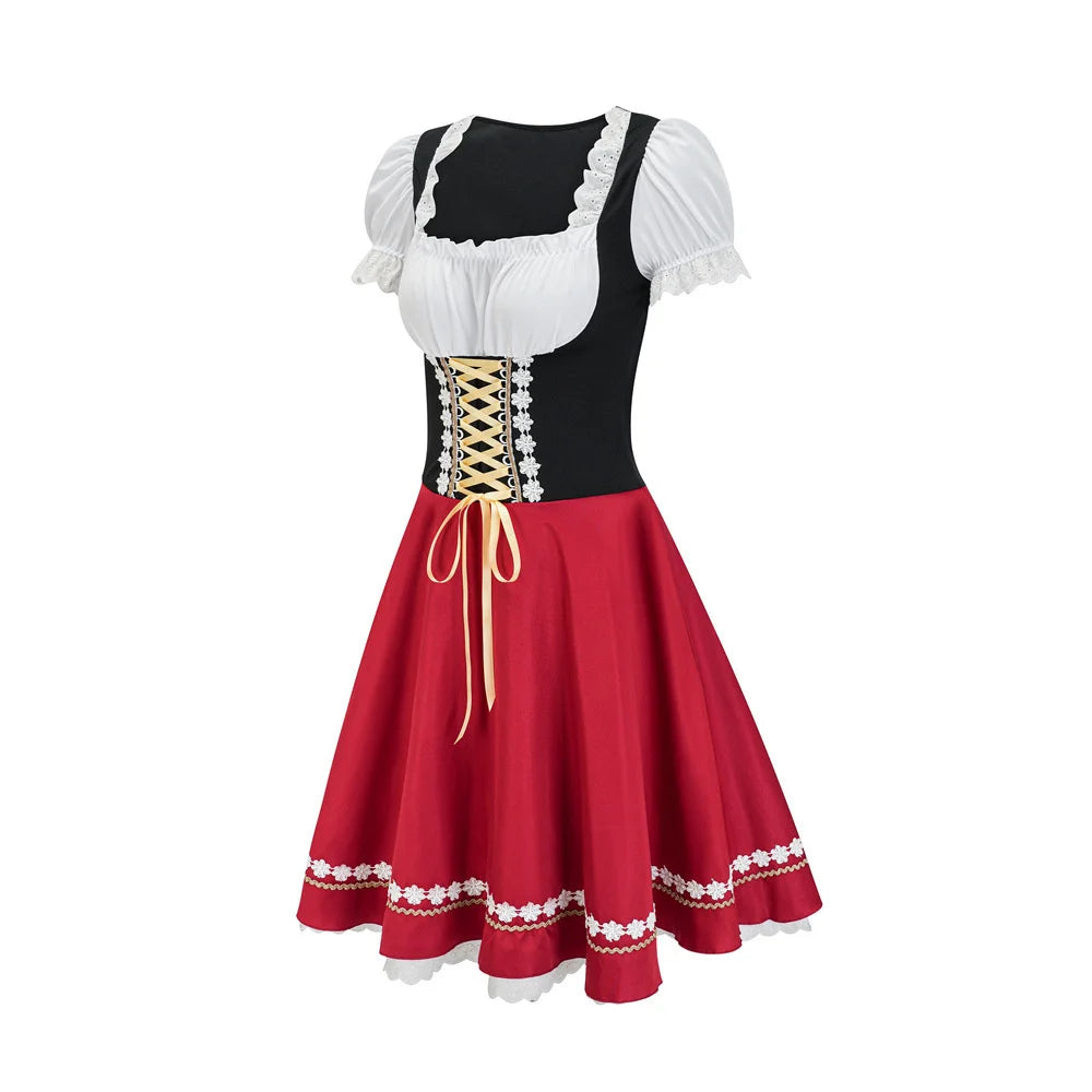 Damen Dirndl Mit Bluse Und Schnürung | Oktoberfest