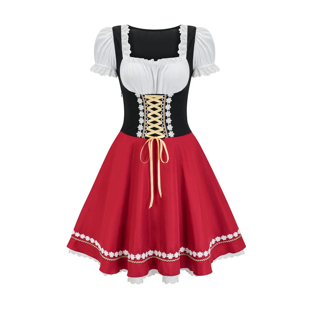 Damen Dirndl Mit Bluse Und Schnürung | Oktoberfest
