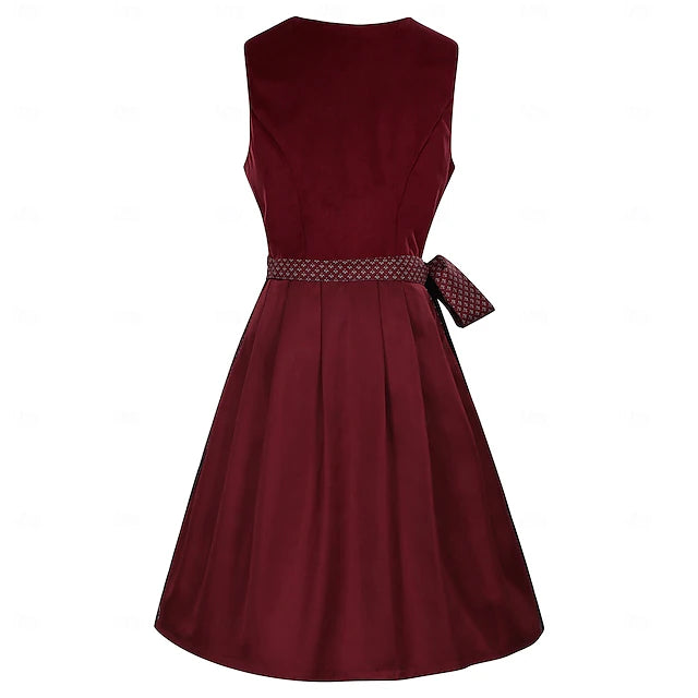 Damen Dirndl Mit Schleife Und Muster | Oktoberfest