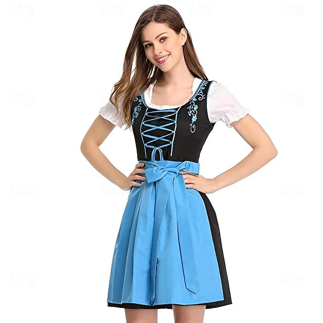 Damen Dirndl Mit Schürze Und Schnürung | Oktoberfest