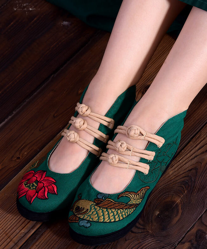 Damen Dirndl Schuhe Bestickt Mit Riemchen | Oktoberfest