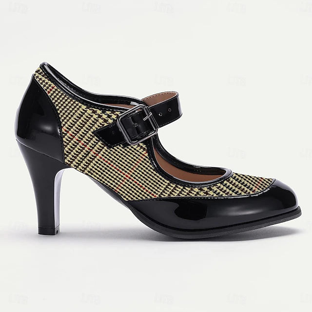Damen Dirndl Schuhe Kariert Oktoberfest | Festlich