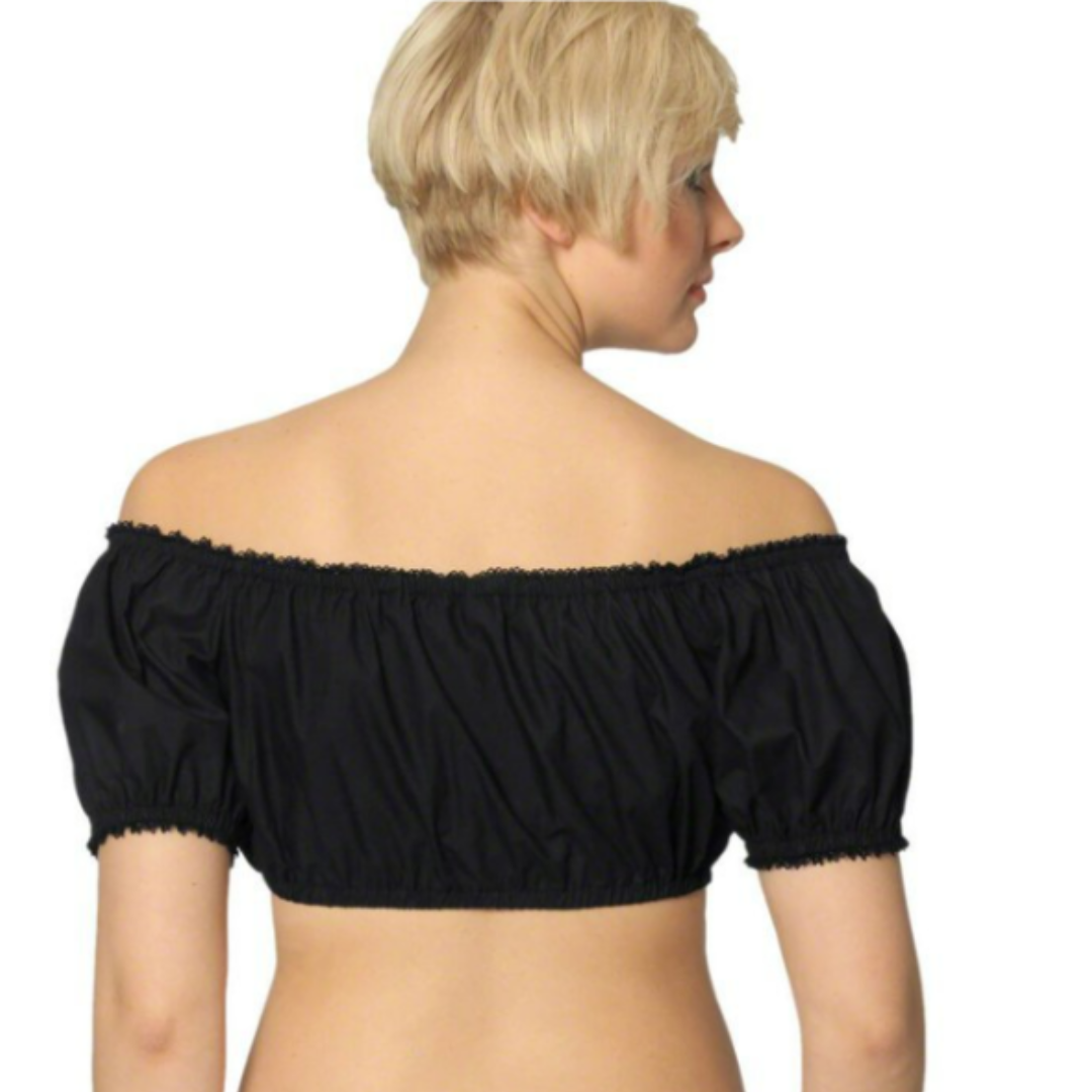 Damen Dirndlbluse Kurzarm Mit Bündchen | Oktoberfest