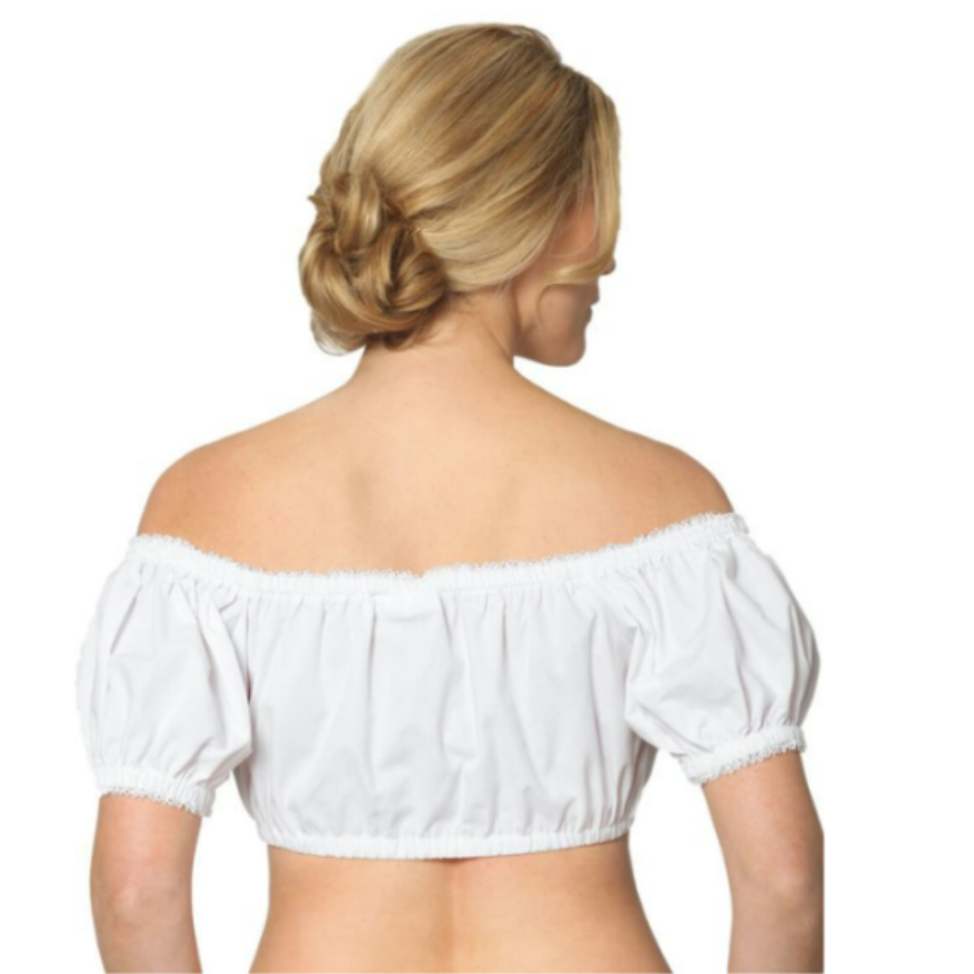 Damen Dirndlbluse Kurzarm Mit Bündchen | Oktoberfest